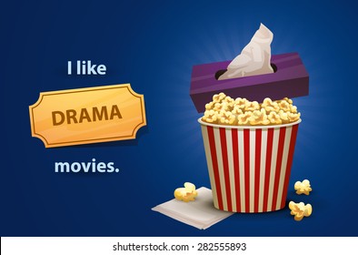 Drama movies, vector
