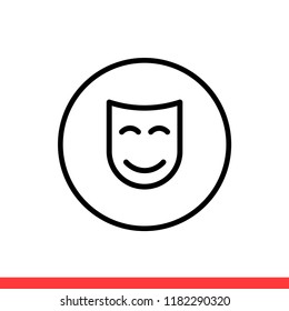 Drama vector icon, costume symbol. Simple flat design for web or mobile app