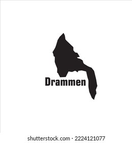 Dramamen map and black lettering design on white background