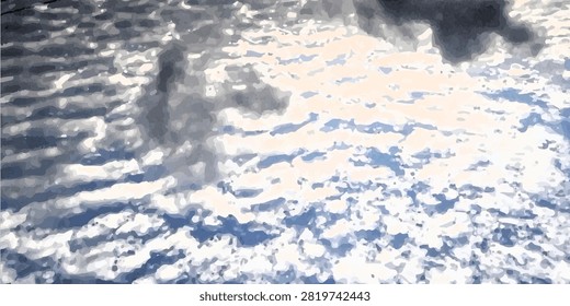 Dramatic altocumulus cloud formation fills the sky in patterned ripples, with darker cloud silhouettes and soft evening light creating a moody, textured atmosphere above a distant treeline.

