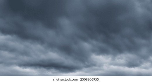 Dramático céu de outono, nuvens tempestuosas no céu escuro, fundo vetorial