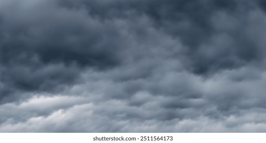 Dramático céu de outono, nuvens tempestuosas no céu escuro, fundo vetorial