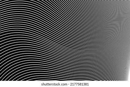 Dramatic black and white blended lined vector pattern. Background for card, banner, wallpaper, and cover.