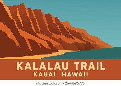 The dramatic cliffs along Kauai’s Kalalau Trail offer stunning ocean views and lush tropical landscapes, providing an exhilarating and scenic hike along the Na Pali Coast in Hawaii