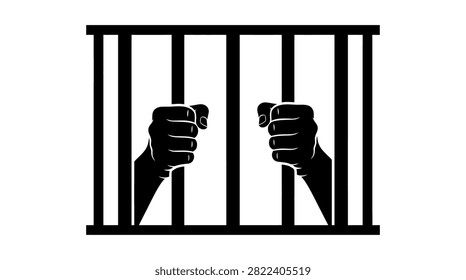 Dramatic concept representing incarceration, freedom, or legal justice.