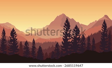 Dramatic Dawn Sky Above Mountains