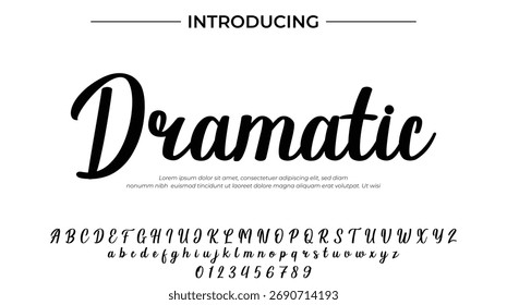 Dramatic - Elegant Script Font for Smooth Handwritten Design and Creative Typography