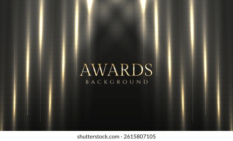 Dramatic Golden Light Beams on Black – Premium Award Show Backdrop