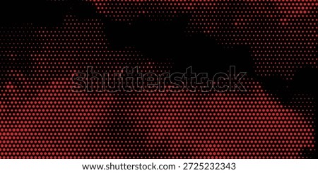 Dramatic Red Halftone Dot Pattern on Black Background