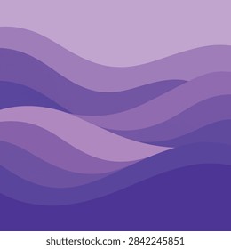 Dramatic sunrise over a range of pristine snow capped mountains with soft purple and blue hues