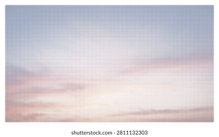 Dramatic sunset sky with vibrant clouds features warm orange and grey light, capturing beautiful natural landscape for tranquil background.