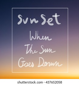 Dramatic sunset and sunrise sky and the sun goes up or down. Vector Illustration.