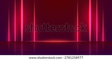 Dramatic vertical red neon laser lines glowing on a dark crimson abstract background