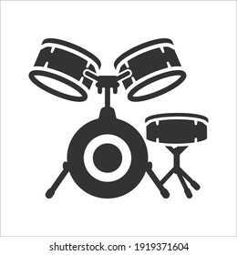 Drams musical instrument icon, Vector graphics