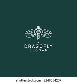 Drangon fly logo design icon vector