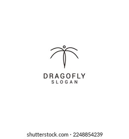 Drangon fly logo design icon vector