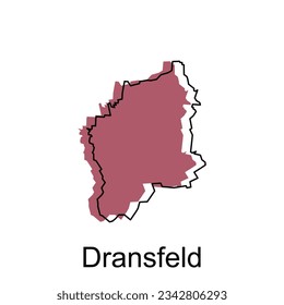 Dransfeld map. vector map of the German Country. Borders of for your infographic. Vector illustration design template