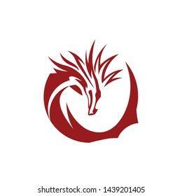 draon and the wing logo template