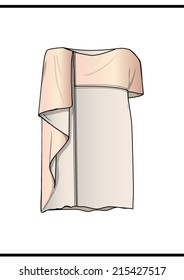 Drape top in vector