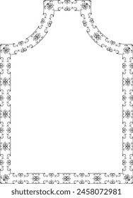 Draped Arch Vertical Frame architectural arche window door Vintage frame Flower wreath leaf vector floral border picture frames Branch laurel botanical silhouette black elements decoration