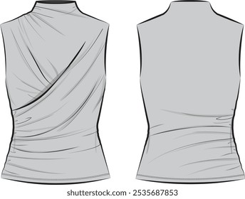 A draped high neck top