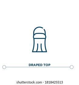 draped top outline vector icon. simple element illustration. draped top outline icon from editable clothes concept. can be used for web and mobile
