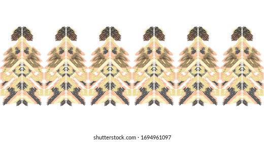 Drapery curves pagan tripe seamless pattern. Indian old surface background. Vector ornament