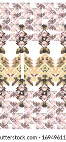 Drapery curves pagan tripe seamless pattern. Indian old surface background. Vector ornament.