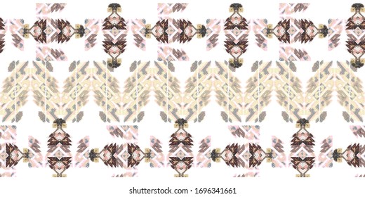 Drapery curves pagan tripe seamless pattern. Indian old surface background. Vector