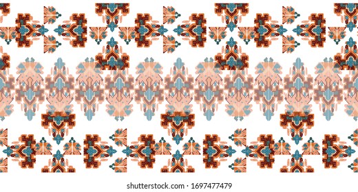 Drapery curves pagan tripe seamless pattern. Indian old surface background. Vector ornament