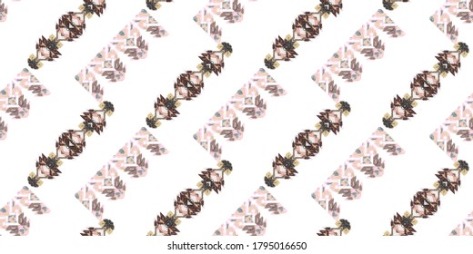 Drapery curves pagan tripe seamless pattern. Indian old surface background. Vector ornament.