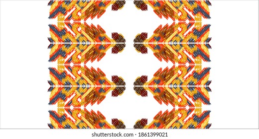 Drapery curves pagan tripe seamless pattern. Indian old surface background. Vector ornament.