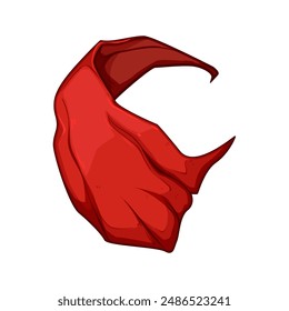 drapery red dreapery cartoon. satin luxury, elegant realistic, texture wind drapery red dreapery sign. isolated symbol vector illustration