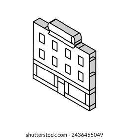 drapery shop isometric icon vector. drapery shop sign. isolated symbol illustration