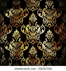 Drapery Textile Background, Vector Illustration damask