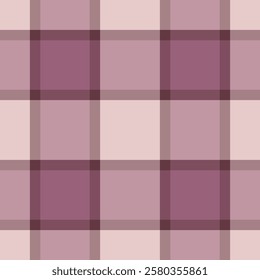 Drapery vector tartan pattern, 50s background textile fabric. Best texture seamless plaid check in pastel and pink colors palette.