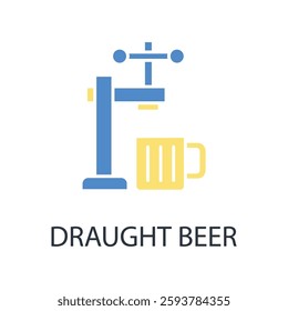 draught beer icon. vector.Editable stroke.linear style sign for use web design,logo.Symbol illustration.