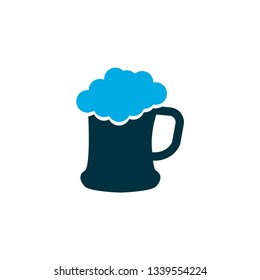 Draught icon colored symbol. Premium quality isolated glass of beer element in trendy style.
