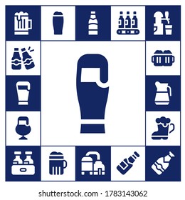 draught icon set. 17 filled draught icons.  Simple modern icons such as: Beer, Beers