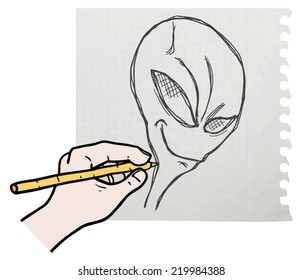 Draw alien