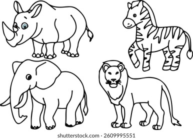 Draw Amazing Animals in Minutes Elephant Rhino Lion and Zebra