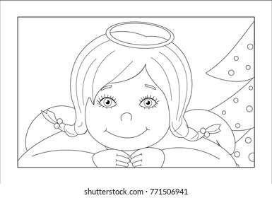 Draw of Angel looking inside the window