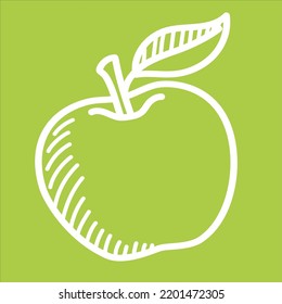 ilustración de fondo verde de manzana