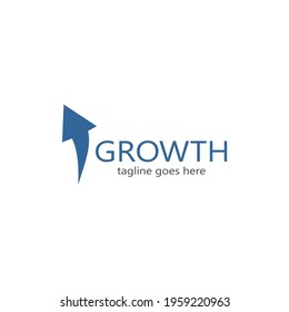 Draw an arrow facing up and the sentence growth next to it