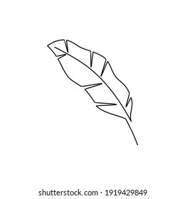 Draw Banana Leaf Outline. Draw Banana Leaf Outline. Templates For Your Designs. Vector Illustration