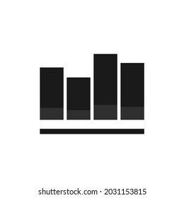 Draw a bar graph with a box below it