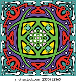 draw beautiful colorful patterns from symmetry shapes
