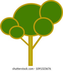 Draw a beautiful green tree.