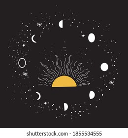 draw a beautiful moon trip