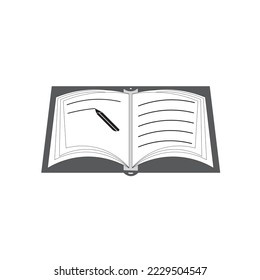 draw book icon vector illustration with white background